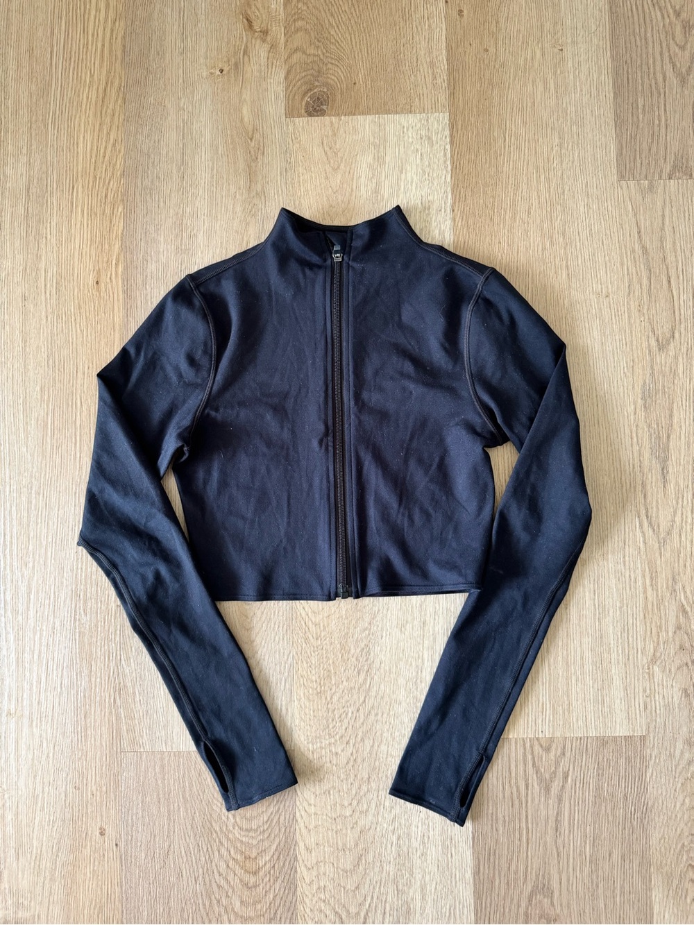 REVOLVE Black Cropped Zip-Front Jacket